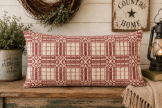 NORMANDY RED/TAN PILLOW SHAM 20X30 *NEW*